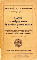 Danzig and some aspects of the German-Polish Problem Cover Image