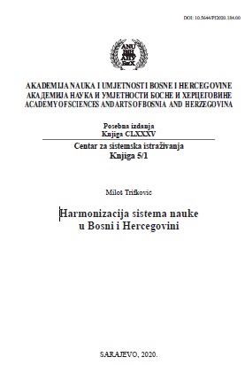 Harmonization of the Science System in Bosnia and Herzegovina