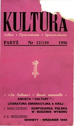 PARIS KULTURA – 1956 / 110 Cover Image