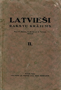 Collection of Latvian Writings Cover Image