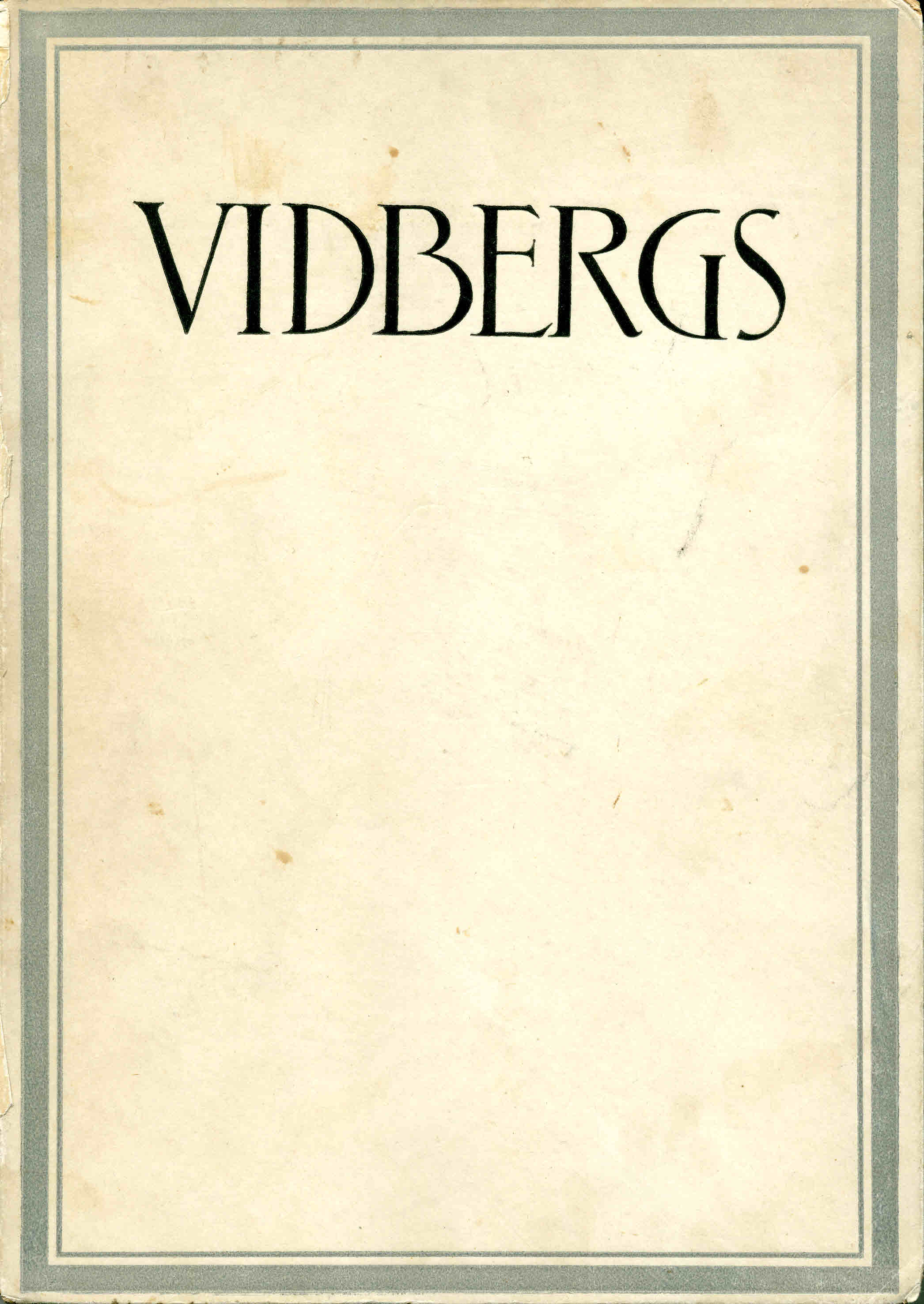 Sigismunds Vidbergs. Monograph Cover Image