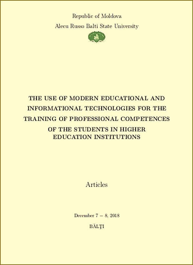 The use of modern educational and informational technologies for the training of professional competences of the students in higher education institutions Cover Image