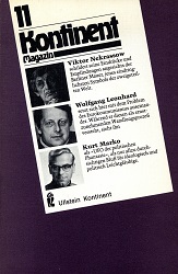 КОНТИНЕНТ / CONTINENT East-West-Forum – Issue 1979 / 11 Cover Image
