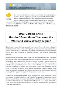 2023 Ukraine Crisis: Has the “Great Game” between the West and China already begun?