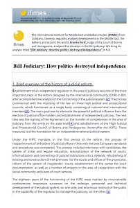 BiH Judiciary: How politics destroyed independence