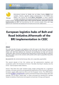 European logistics hubs of Belt and Road Initiative.Aftermath of the BRI implementation in CEEC