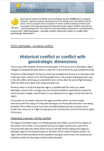 2020 Azerbaijan – Armenia conflict: Historical conflict or conflict with geostrategic dimensions