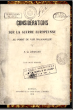 Considerantions on the European War from Balcanic Point of View