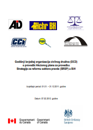 Annual Report on Civil Society Organizations' (CSOs) implementation of the Action Plan for Implementation of the Justice Sector Reform Strategy (JSRS) in BiH