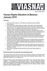 Review-Chronicle of Human Rights Violations in Belarus in January 2019