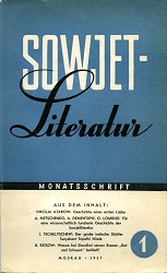 SOVIET-Literature. Issue 1957-01 Cover Image
