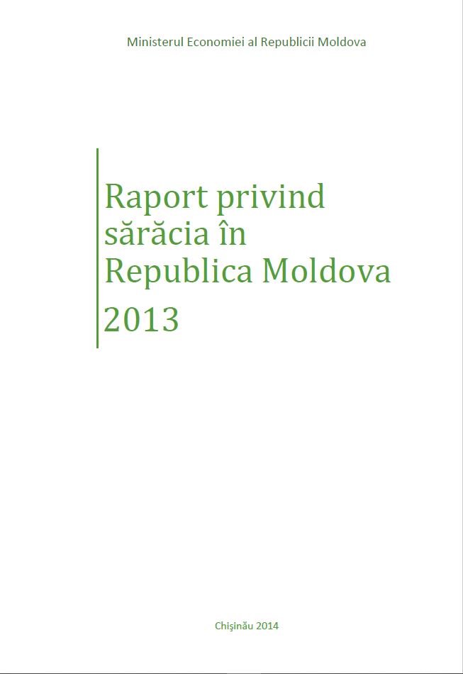 Report on Poverty in the Republic of Moldova 2013 Cover Image