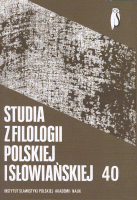 Contents of the volumes 1 – 40 of “Studies in the Polish and Slavic Philology”  Cover Image