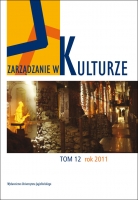 THE POSITION OF PUBLIC CULTURE INSTITUTIONS IN MUNICIPAL CULTURAL POLICY IN TIMES OF CRISIS. THE CASE OF KRAKOW Cover Image