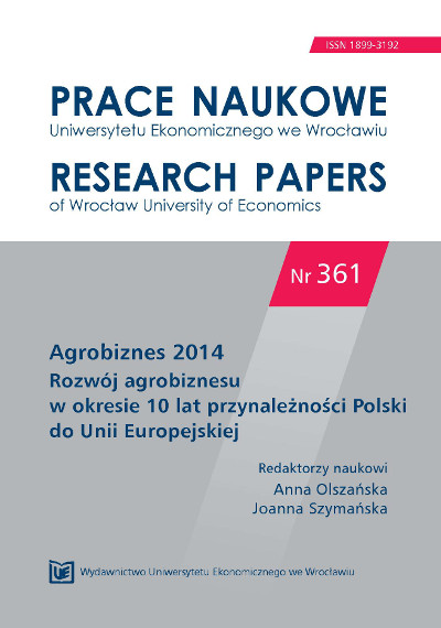 The agrarian structure changesin polish agriculture as a resultof the systemic transformations Cover Image
