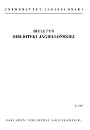 The State of Preservation of the Manuscripts Donated to the Jagiellonian Library by the House of Sanguszko Cover Image