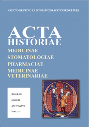The Role of Metropolitan Stefan Stratimirović in Health Care Education of Serbs in the Habsburg Monarchy Cover Image