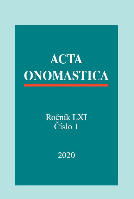 The 21st Slovak Onomastic Conference Cover Image