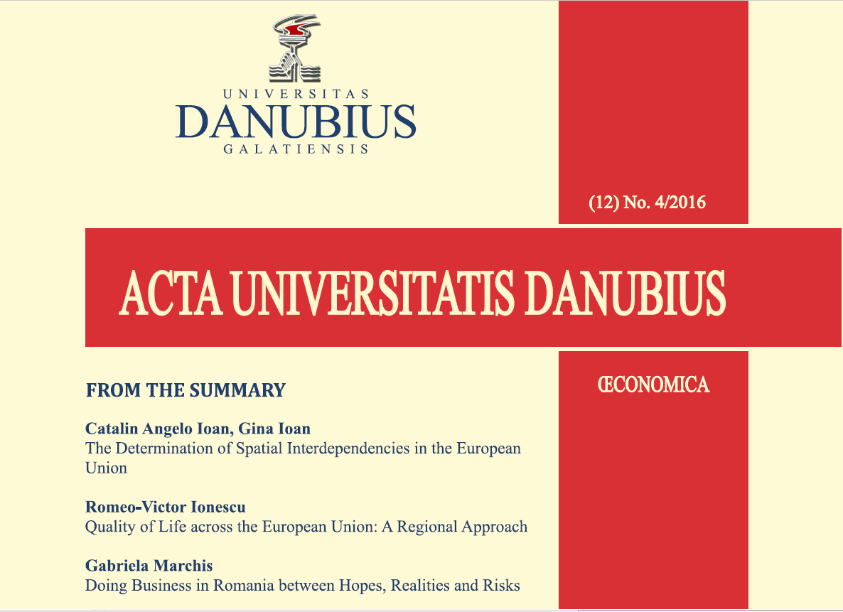 Annals of Danubius University. Economics