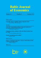 Baltic Journal of Economics Cover Image