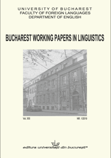 Bucharest Working Papers in Linguistics Cover Image