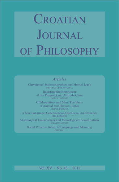 Croatian Journal of Philosophy Cover Image