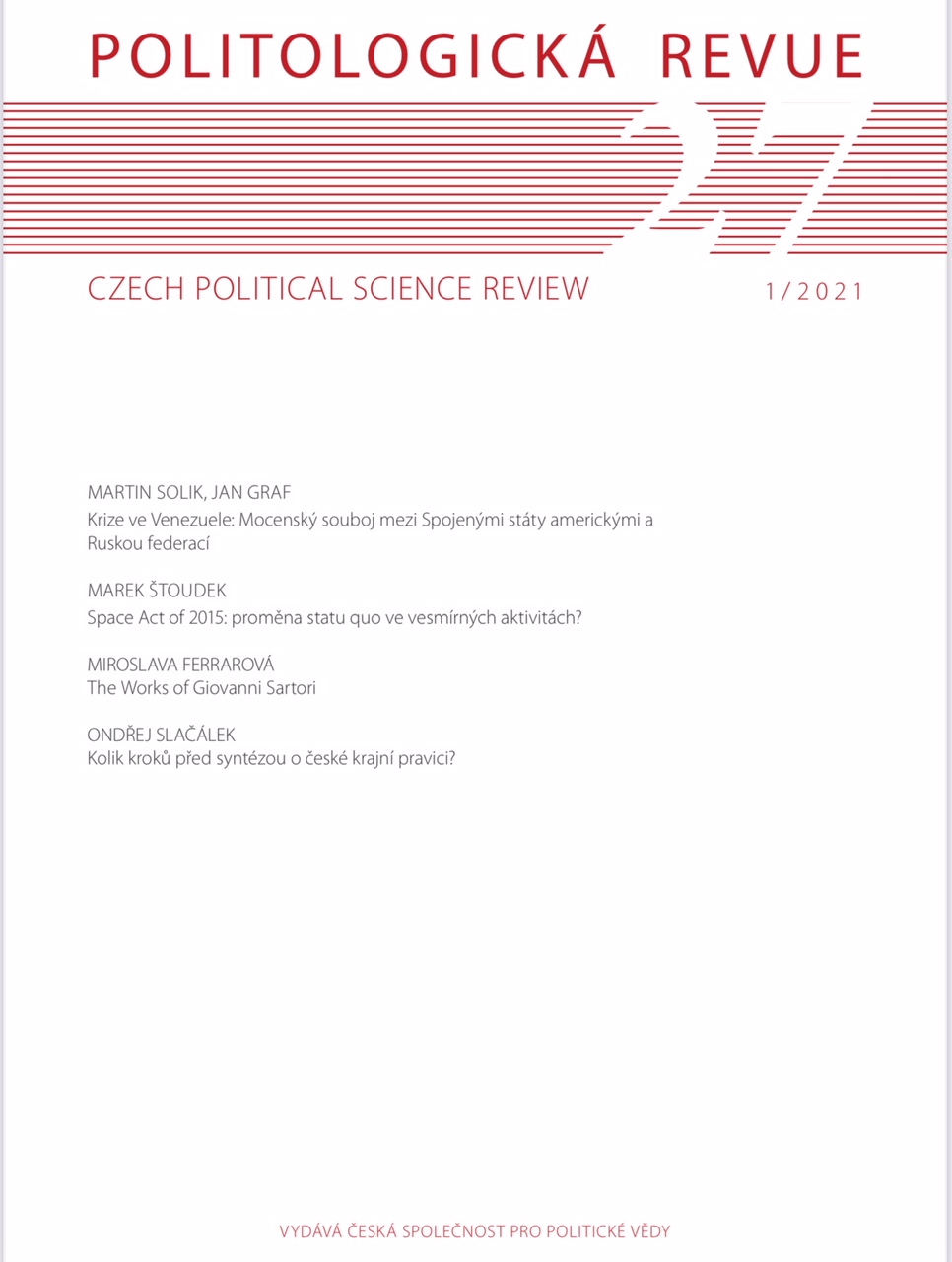 Czech Political Science Review Cover Image