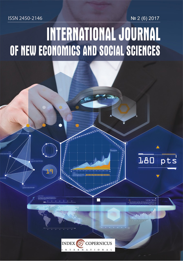International Journal of New Economics and Social Sciences IJONESS Cover Image