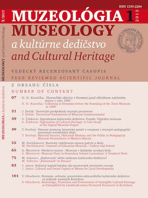 Museology and Cultural Heritage Cover Image