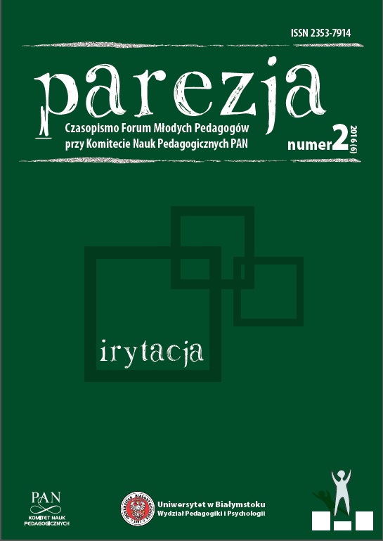 Parehesia. The Forum of Young Pedagogues at the Comitte of Pedagogical Sciences Cover Image
