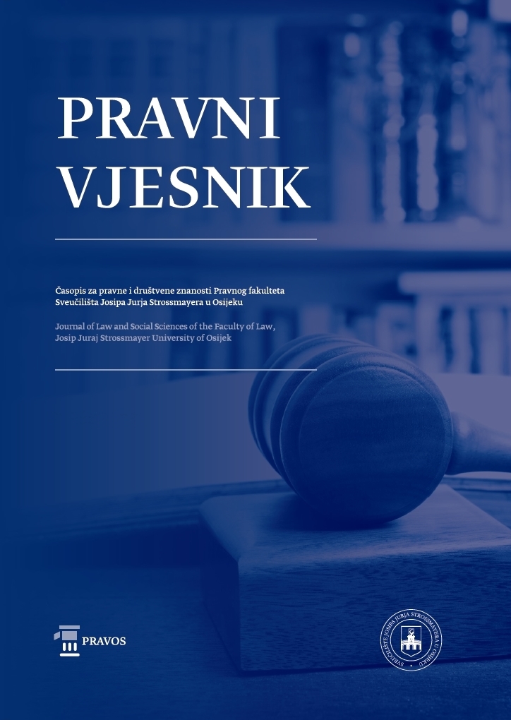 Pravni vjesnik: Journal of Law and Social Sciences of the Faculty of Law, Josip Juraj Strossmayer University of Osijek Cover Image
