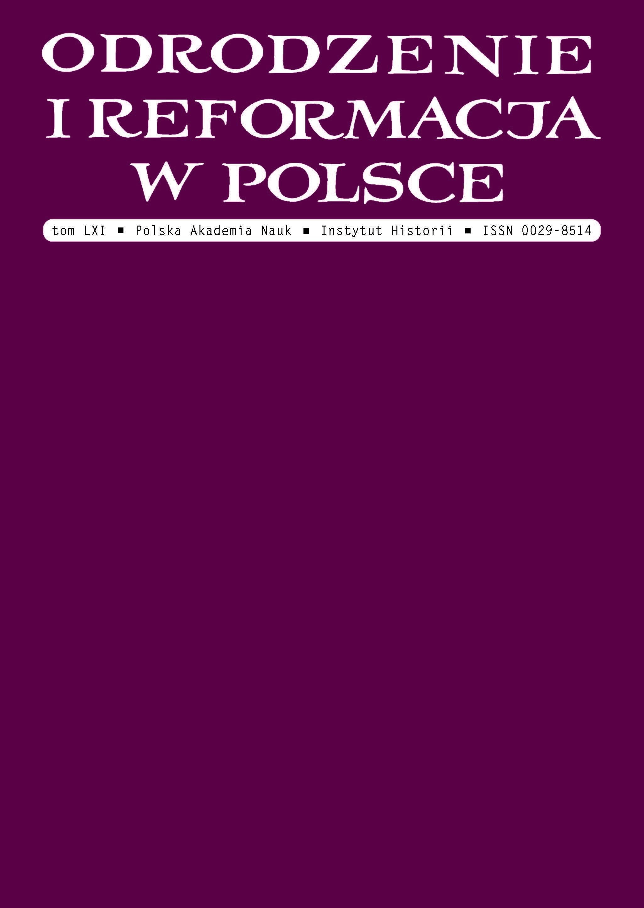Renaissance and Reformation in Poland Cover Image