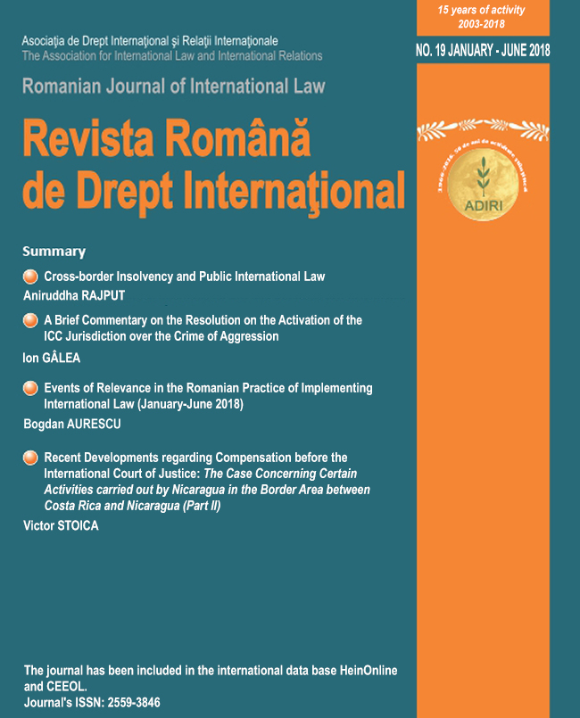 Romanian Journal of International Law