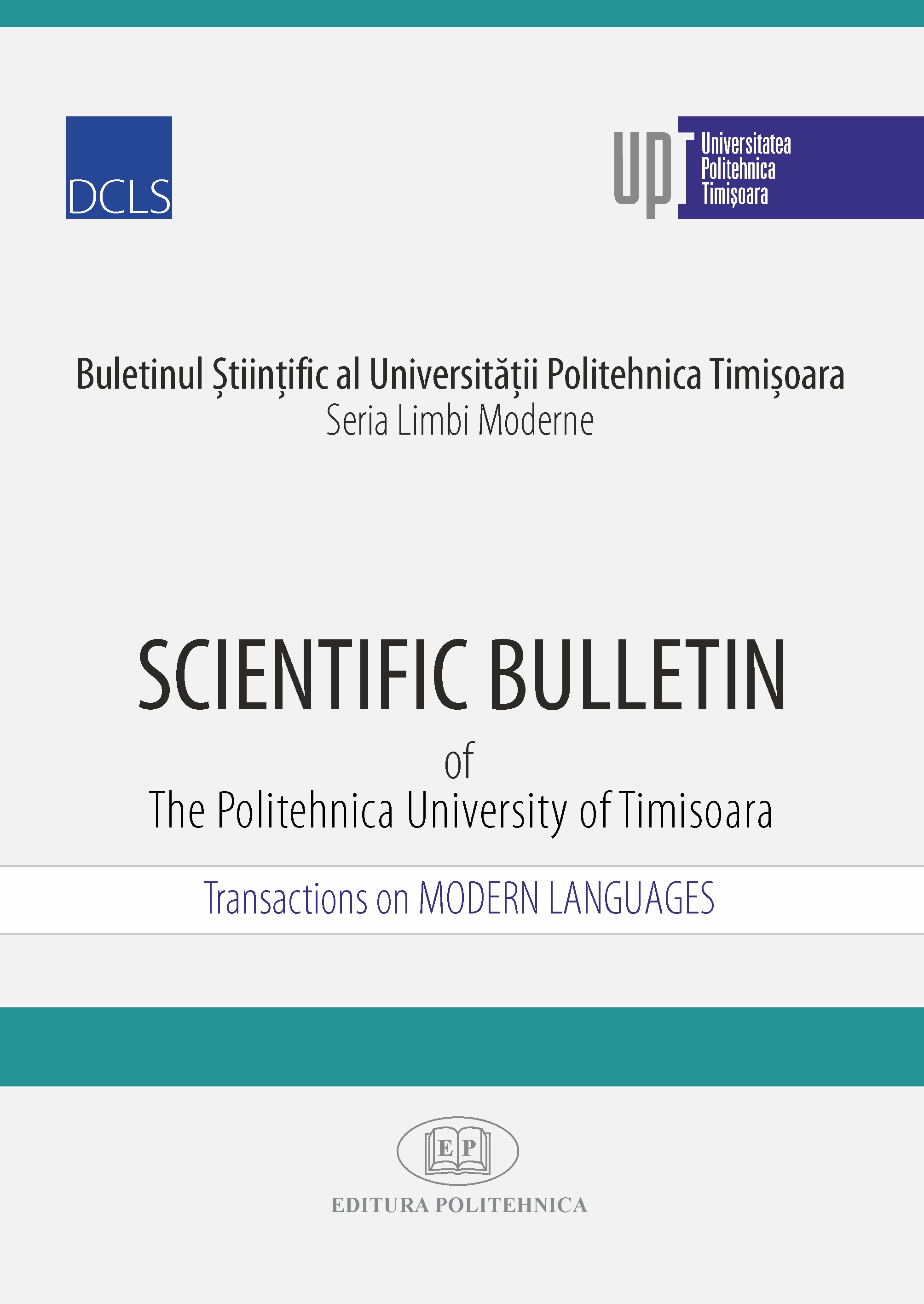 Scientific Bulletin of the Politehnica University of Timisoara, Transactions on Modern languages Cover Image
