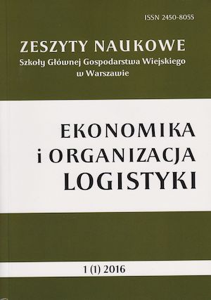 Scientific Journal of Warsaw University of Life Science - Economics and Organization of Logistics