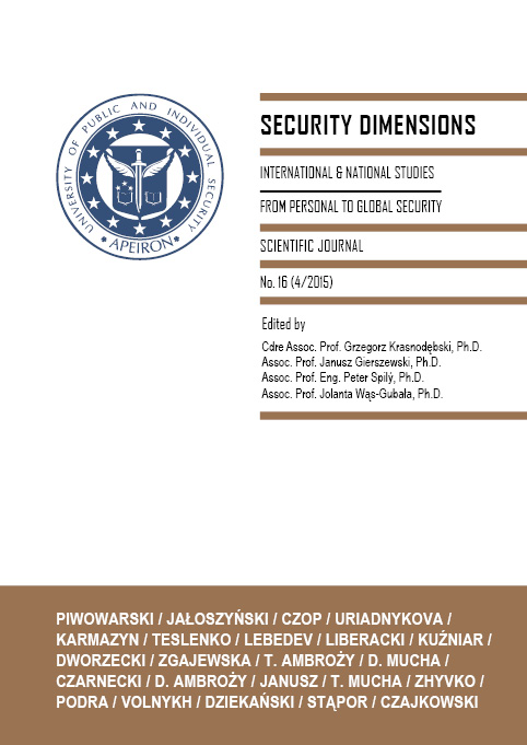 Security Dimensions. International and National Studies Cover Image