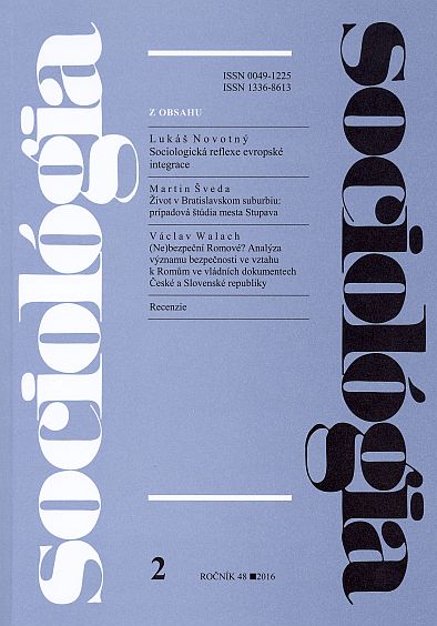Sociology - Slovak Sociological Review