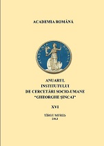 Yearbook of the »Gheorghe Şincai« Institute for Social Sciences and the Humanities of the Romanian Academy