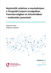 Towards better protection for whistleblowers in the Visegrad Group countries, France and Slovenia – proposals for change Cover Image