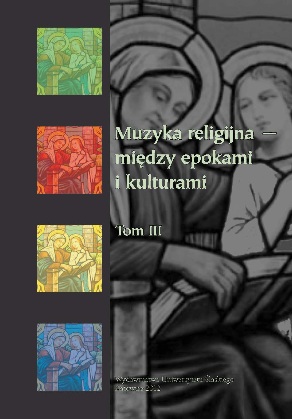 Muzyka religijna – między epokami i kulturami. T. 3 Cover Image