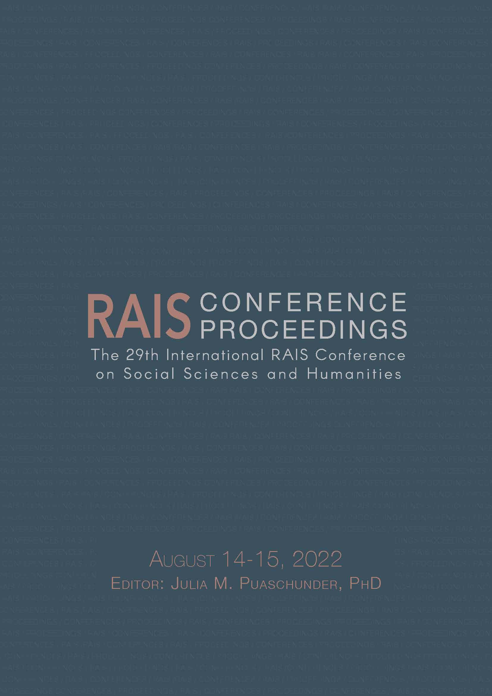 Proceedings of the 29th International RAIS Conference on Social Sciences and Humanities Cover Image