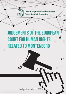 Judgements of the European Court for Human Rights related to Montenegro Cover Image