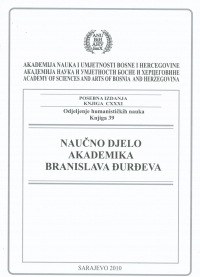 SCIENTIFIC WORK OF ACADEMIC BRANISLAV ĐURĐEV Cover Image