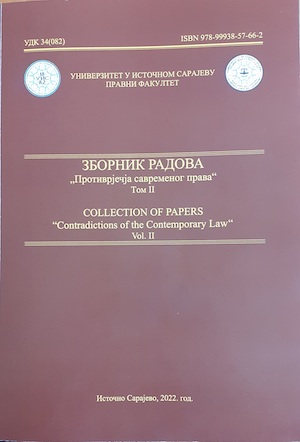 Collection of papers "Contradictions of the Contemporary Law" Vol II