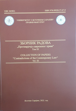 Collection of papers "Contradictions of the Contemporary Law" Vol III