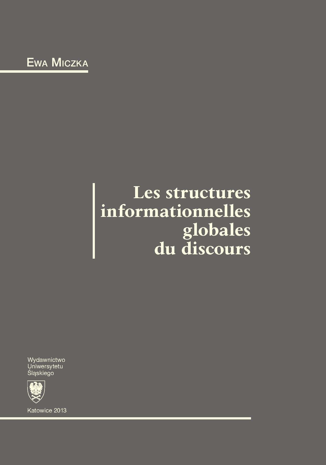 Global discourse information structure