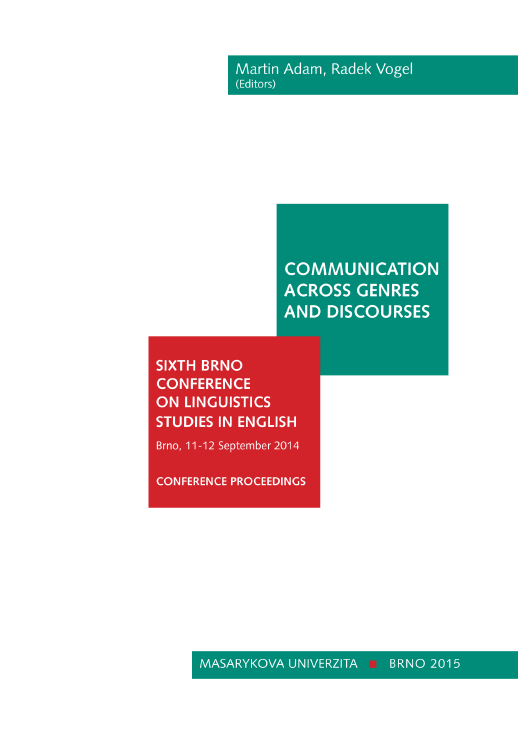 Sentence structures of Czech and English legal texts Cover Image