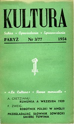 PARIS KULTURA – 1954 / 077 Cover Image