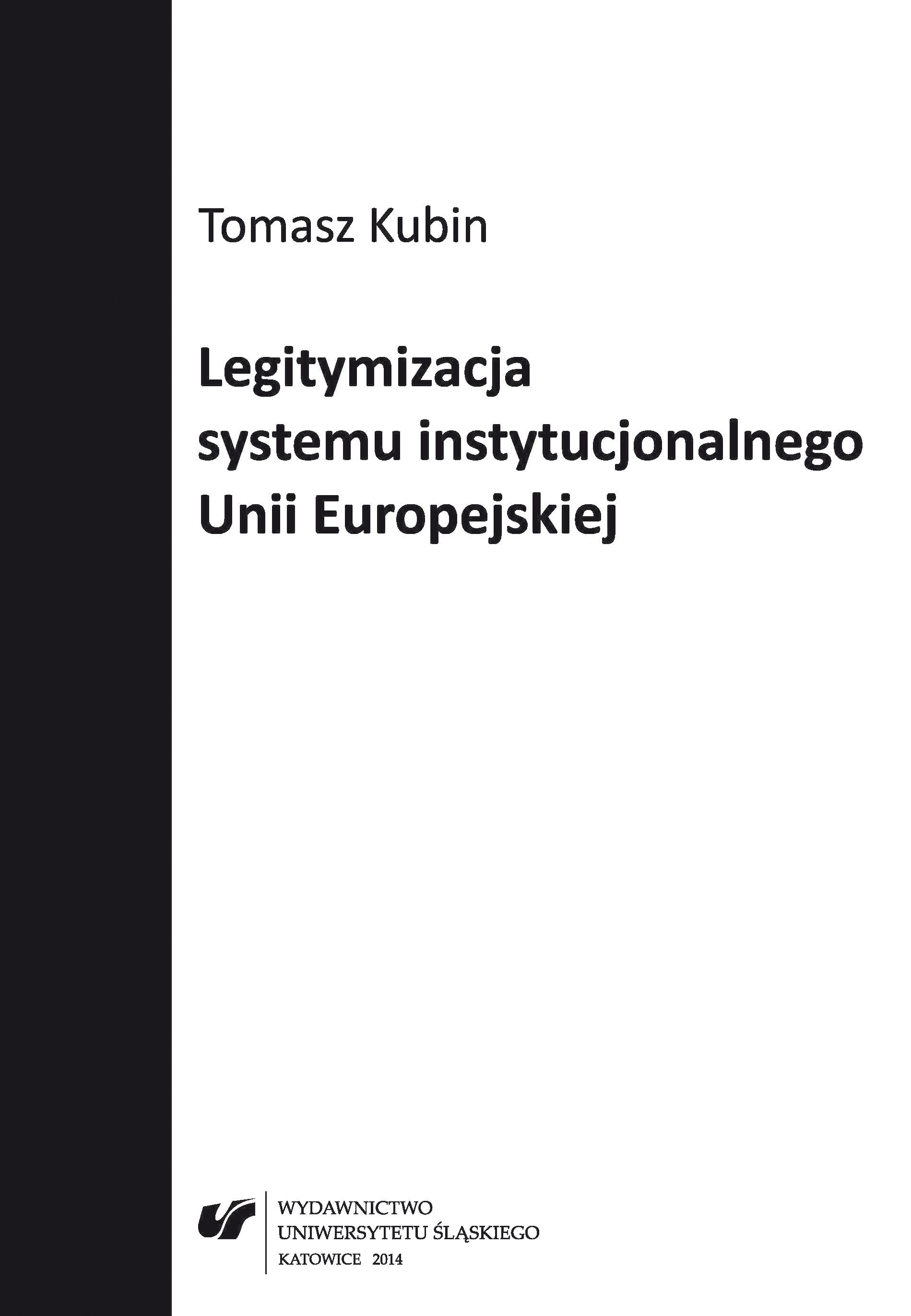Legitimization of the European Union Intstitutional System Cover Image