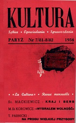 PARIS KULTURA – 1954 / 081 + 082 Cover Image